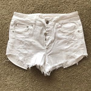 White American Eagle Jean Shorts